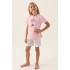 ARNETTA ANNE KIZ ŞORT TAKIM - TOZ PEMBE