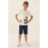 ERKEK ÇOCUK BERMUDA TAKIM - KREM