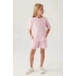 KIZ ÇOCUK ŞORT TAKIM - TOZ PEMBE