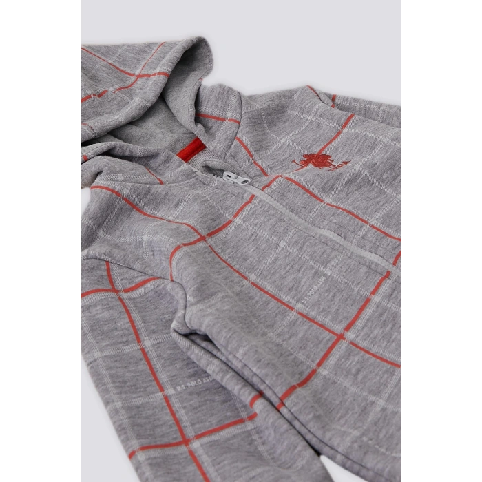 ERKEK BEBEK 3 LÜ TAKIM - GRİ MELANJ