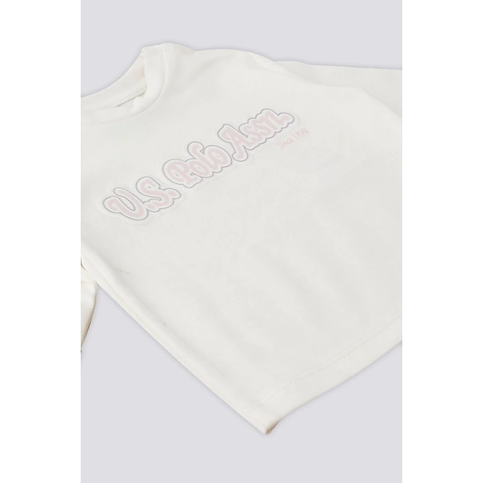 KIZ BEBEK UZUN KOL 2 Lİ TAKIM - KREM