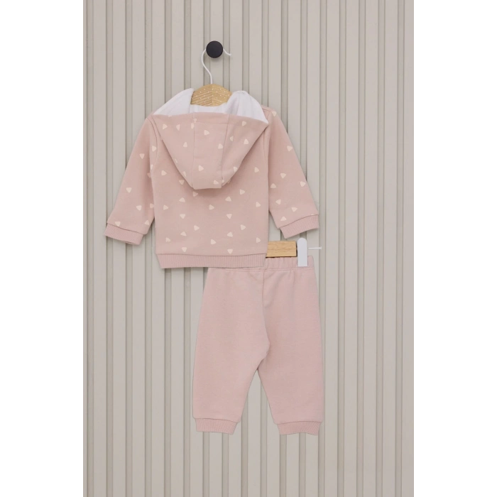 US POLO KIZ BEBEK 3LU TAKIM - TOZ PEMBE