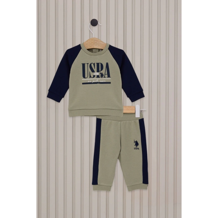 US POLO ERKEK BEBEK 2LI TAKIM - ÇAY YEŞİLİ