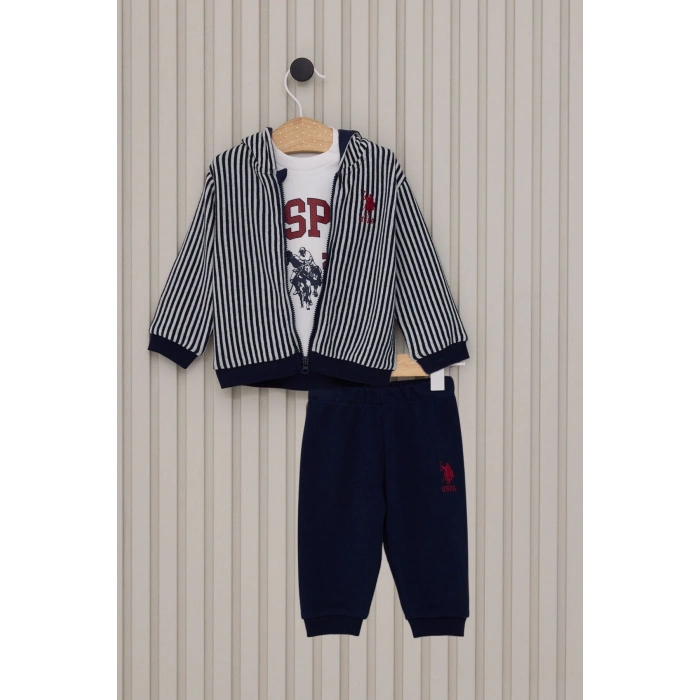 US POLO ERKEK BEBEK 3LU TAKIM - LACİVERT