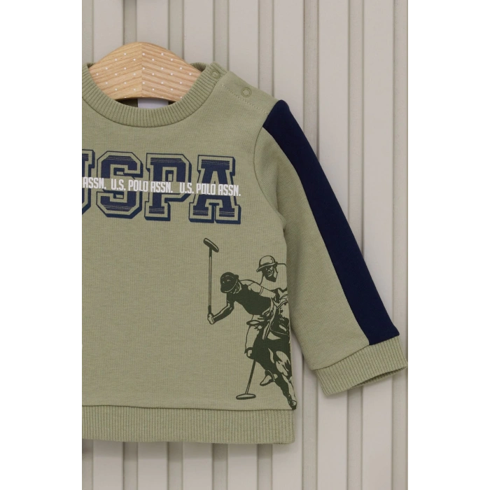 US POLO ERKEK BEBEK 2LI TAKIM - ÇAY YEŞİLİ
