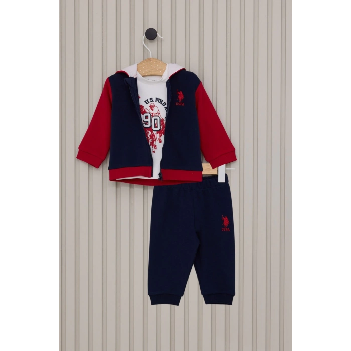 US POLO ERKEK BEBEK 3LU TAKIM - LACİVERT