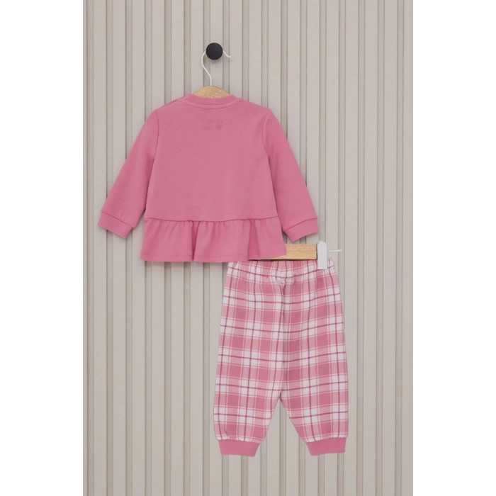 US POLO KIZ BEBEK UZUN KOL 2LI TAKIM - KARANFİL