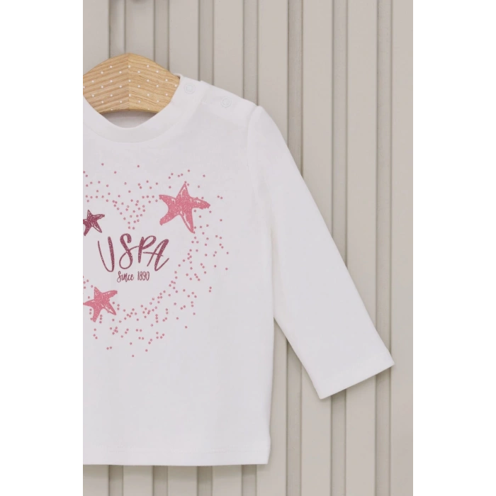 US POLO KIZ BEBEK 3LU TAKIM - KREM