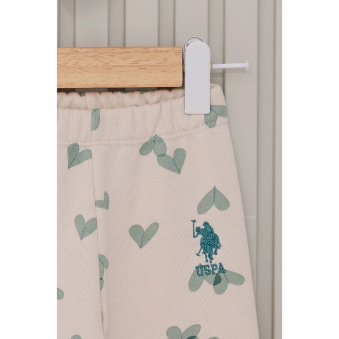 US POLO KIZ BEBEK UZUN KOL 2LI TAKIM - SU YEŞİLİ