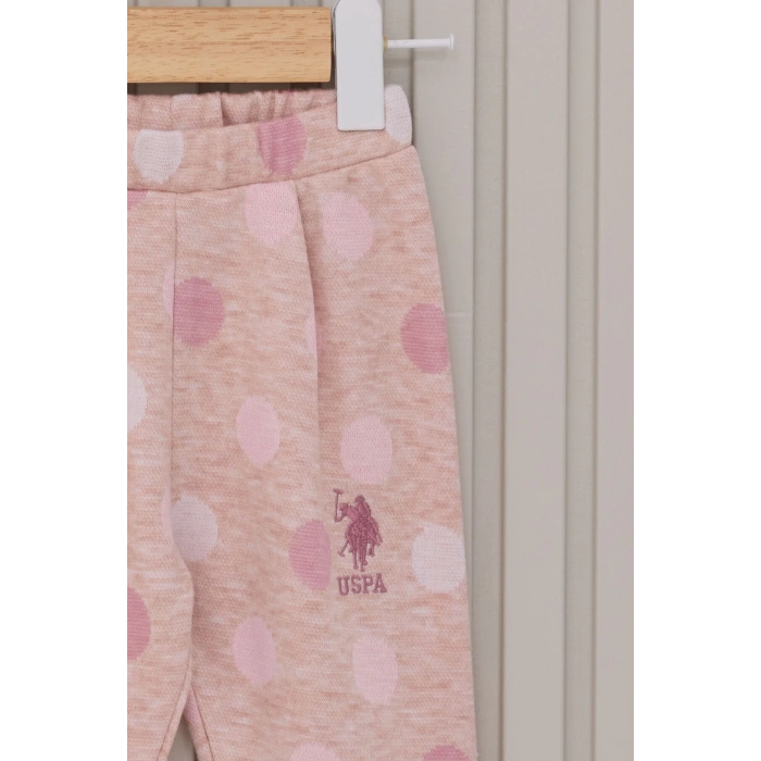 US POLO KIZ BEBEK UZUN KOL 2LI TAKIM - KARANFİL