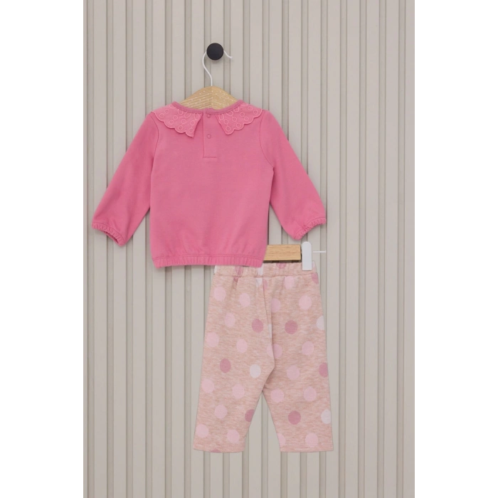 US POLO KIZ BEBEK UZUN KOL 2LI TAKIM - KARANFİL