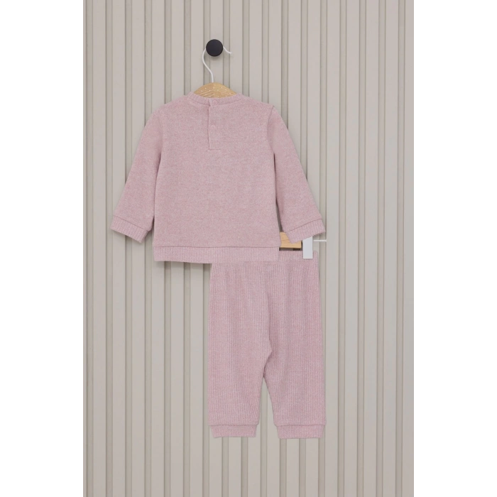 US POLO KIZ BEBEK UZUN KOL 2LI TAKIM - RETRO PEMBE