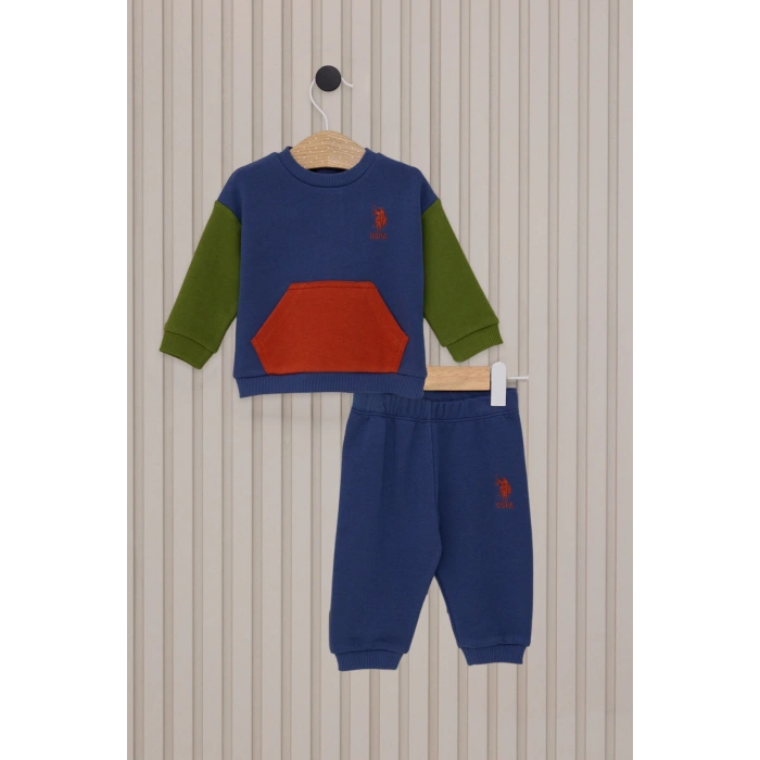 US POLO ERKEK BEBEK 2LI TAKIM - GECE MAVİSİ