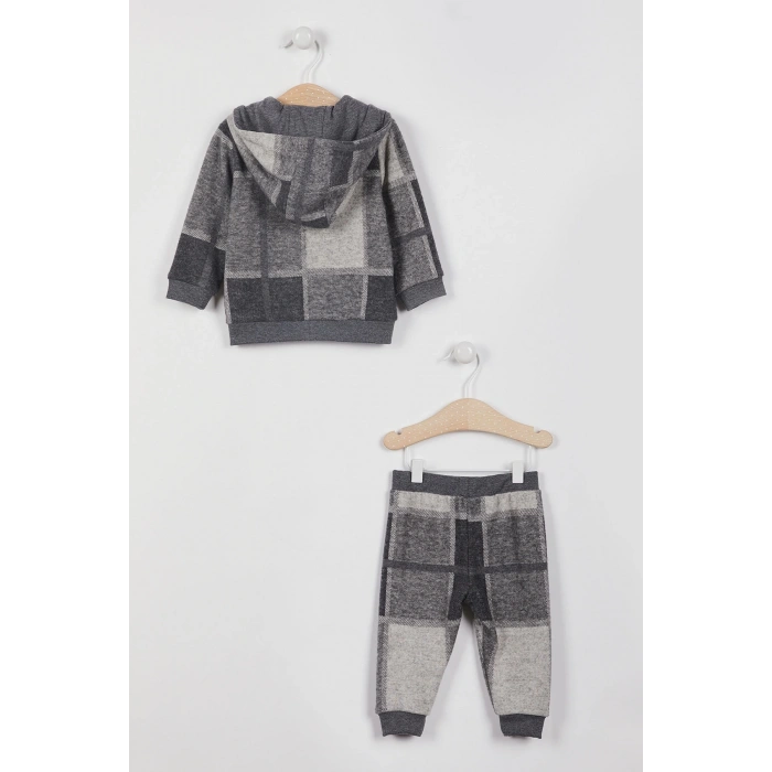 U.S POLO ERKEK BEBEK UZUN KOL 2Lİ TAKIM - GRİ MELANJ