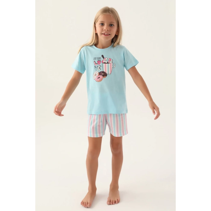 ARNETTA ANNE KIZ ŞORT TAKIM - TOZ PEMBE