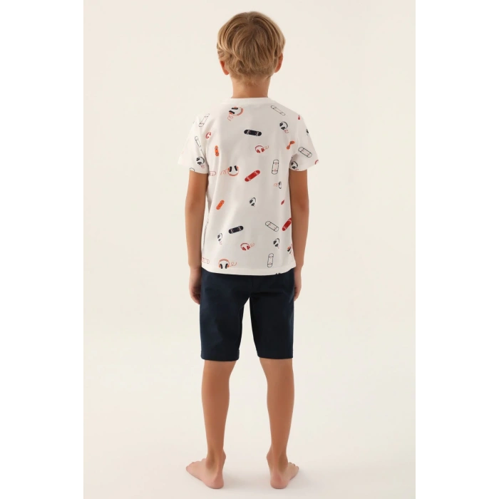 ARNETTA BABA OĞUL BERMUDA TAKIM - KREM