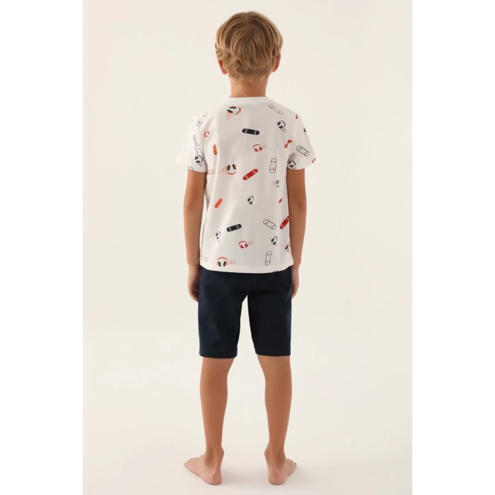 ARNETTA BABA OĞUL BERMUDA TAKIM - KREM