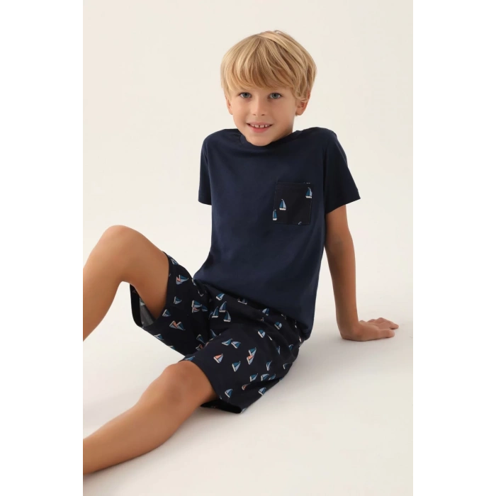 ARNETTA BABA OĞUL BERMUDA TAKIM - LACİVERT