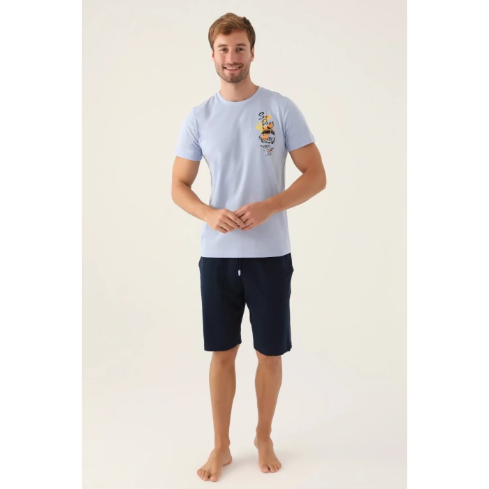 ARNETTA BABA OĞUL BERMUDA TAKIM - MAVİ