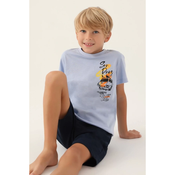 ARNETTA BABA OĞUL BERMUDA TAKIM - MAVİ