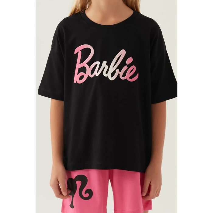 BARBIE KIZ GARSON ŞORT TAKIM - SİYAH