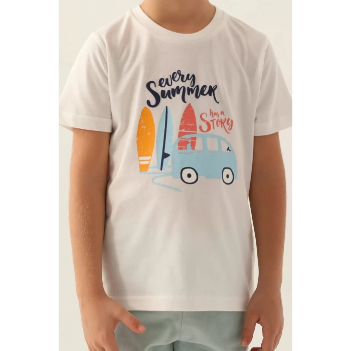 ERKEK ÇOCUK BERMUDA TAKIM - COBALT