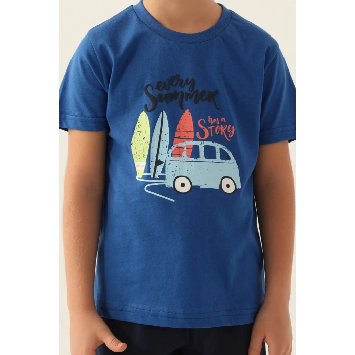 ERKEK ÇOCUK BERMUDA TAKIM - COBALT