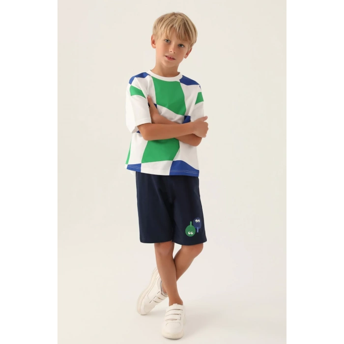 ERKEK ÇOCUK BERMUDA TAKIM - KREM