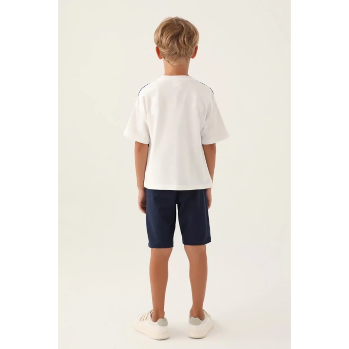 ERKEK ÇOCUK BERMUDA TAKIM - KREM