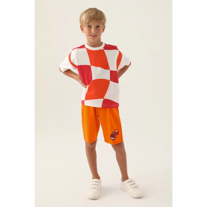 ERKEK ÇOCUK BERMUDA TAKIM - KREM