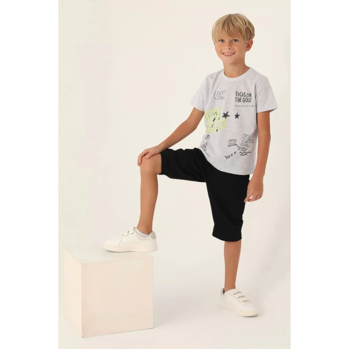 ERKEK ÇOCUK KAPRİ TAKIM - KAR MELANJ