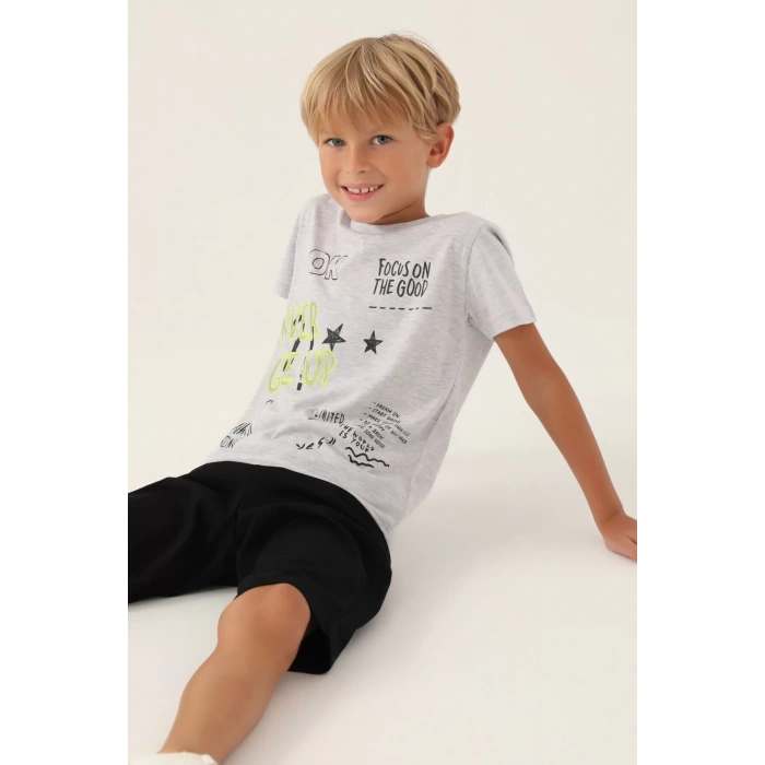 ERKEK ÇOCUK KAPRİ TAKIM - KAR MELANJ