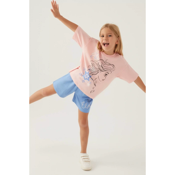 FROZEN KIZ ÇOCUK ŞORT TAKIM - SOMON