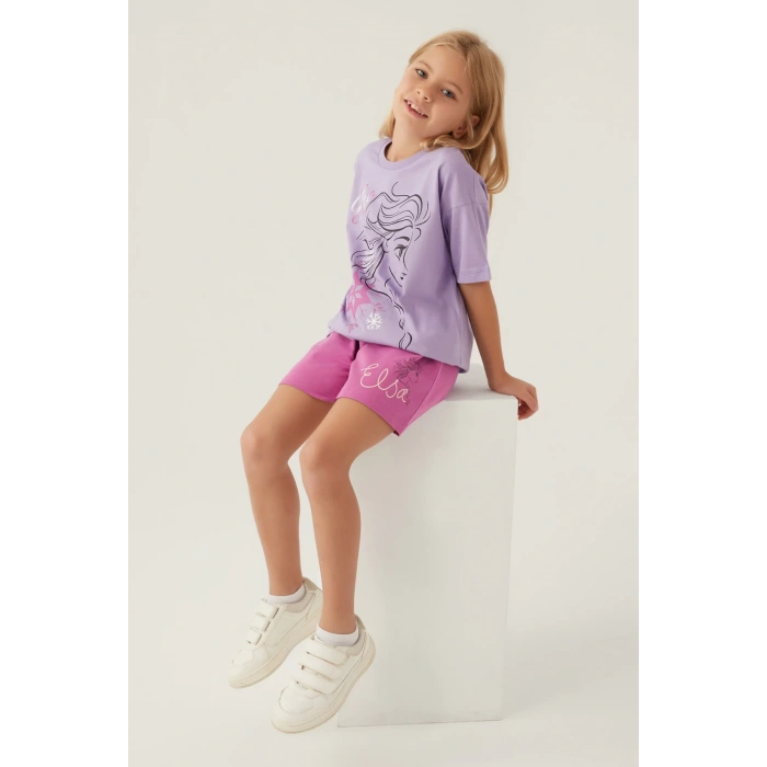 FROZEN KIZ ÇOCUK ŞORT TAKIM - SOMON