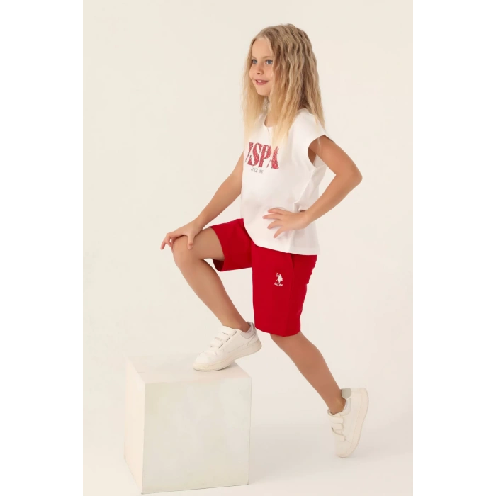 KIZ ÇOCUK BERMUDA TAKIM - KREM LACİVERT