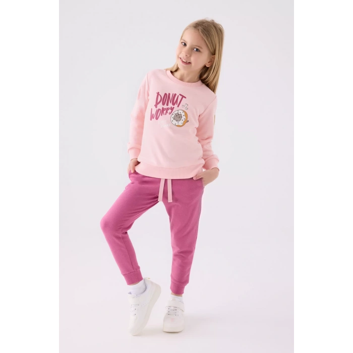 KIZ ÇOCUK EŞOFMAN TAKIM - A.PEMBE