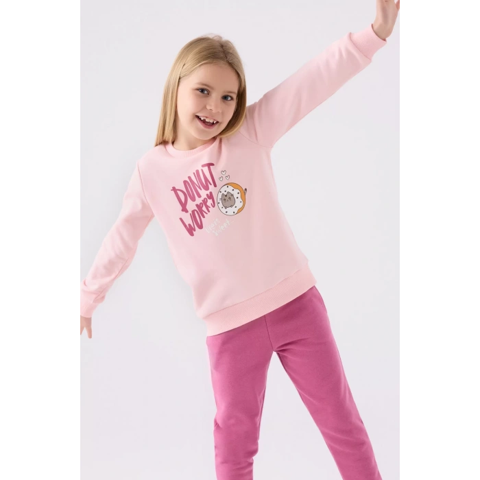 KIZ ÇOCUK EŞOFMAN TAKIM - A.PEMBE