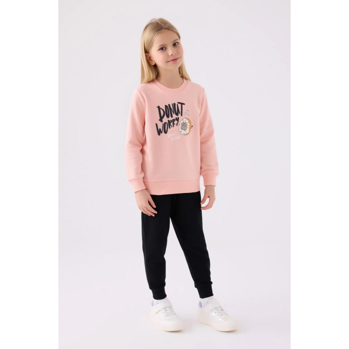 KIZ ÇOCUK EŞOFMAN TAKIM - A.PEMBE