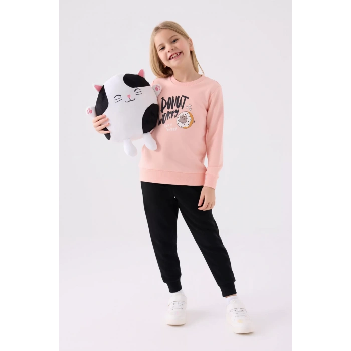 KIZ ÇOCUK EŞOFMAN TAKIM - A.PEMBE