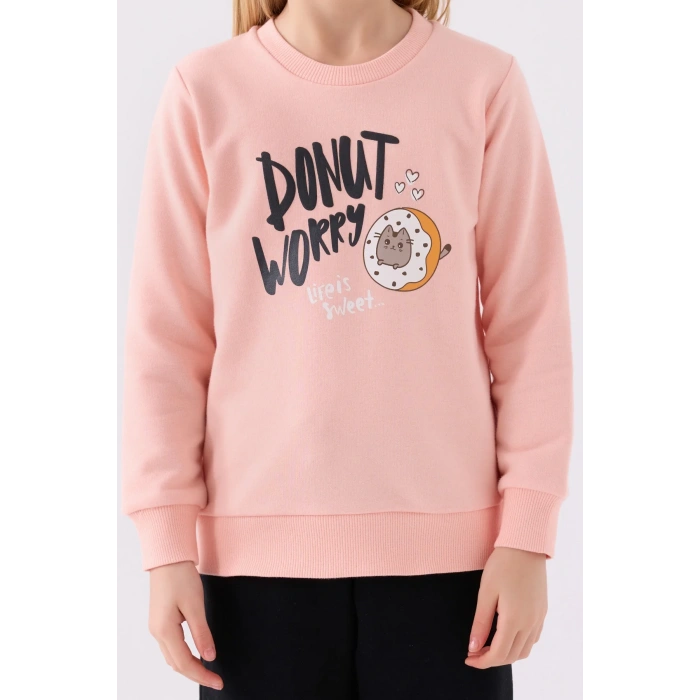 KIZ ÇOCUK EŞOFMAN TAKIM - A.PEMBE