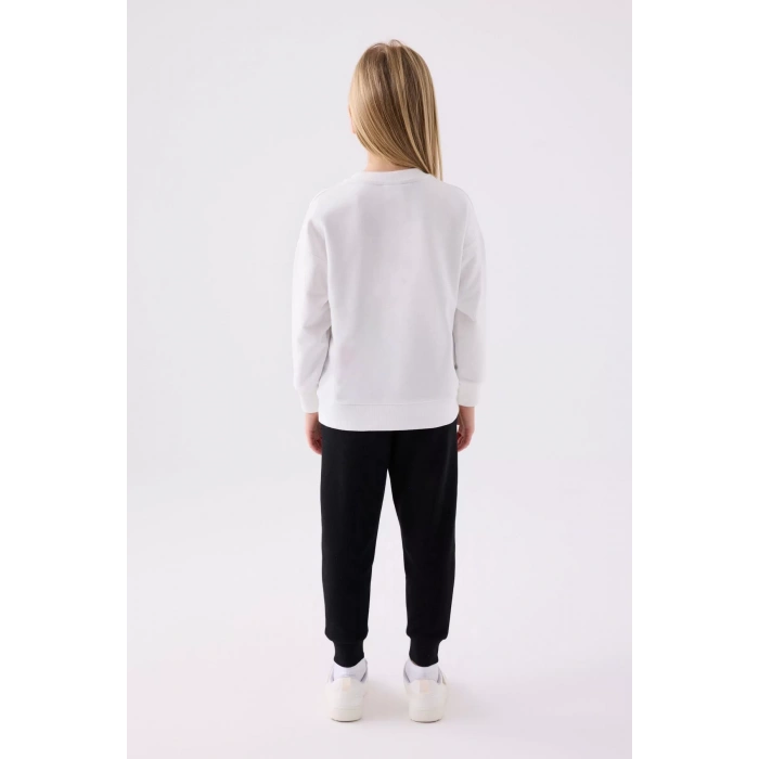 KIZ ÇOCUK EŞOFMAN TAKIM - KREM