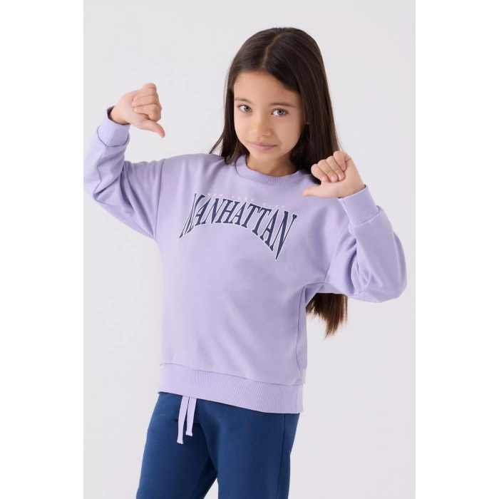 KIZ ÇOCUK EŞOFMAN TAKIM - LİLA