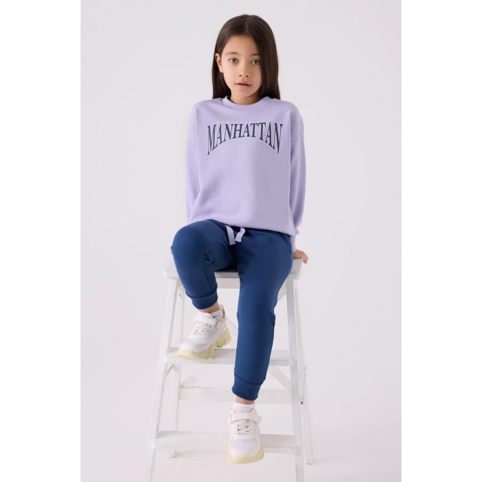 KIZ ÇOCUK EŞOFMAN TAKIM - LİLA