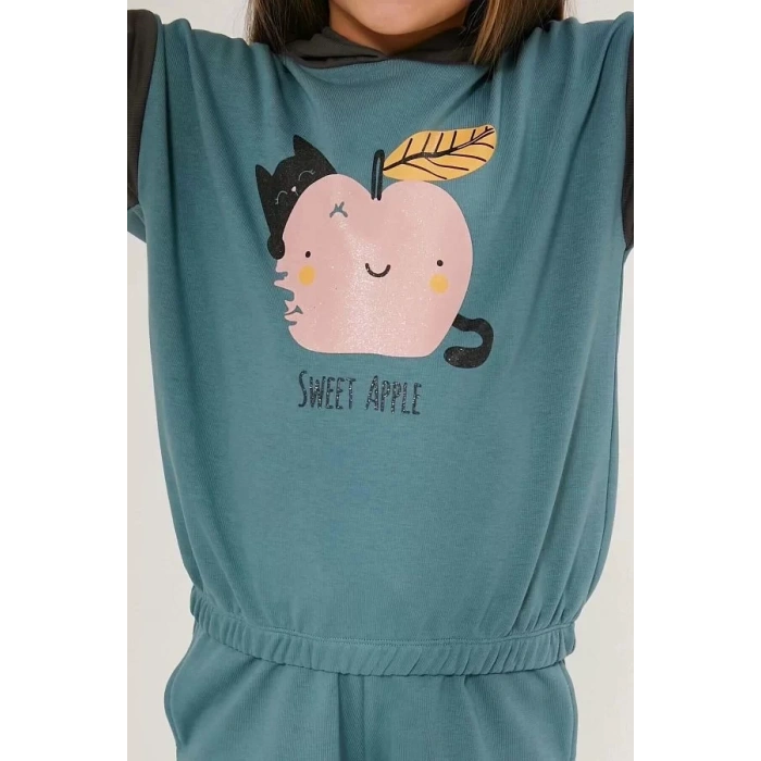 KIZ ÇOCUK EŞOFMAN TAKIM - PASTEL YEŞİLİ