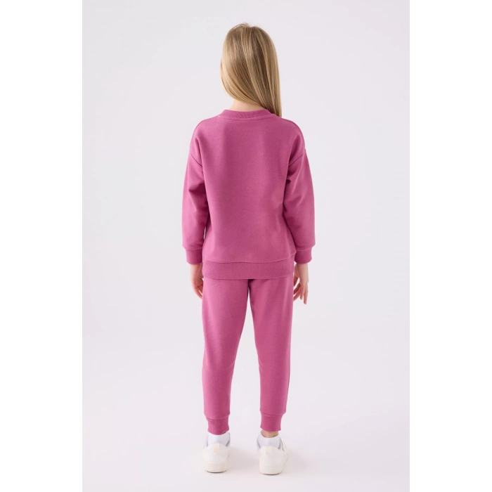 KIZ ÇOCUK EŞOFMAN TAKIM - RETRO PEMBE