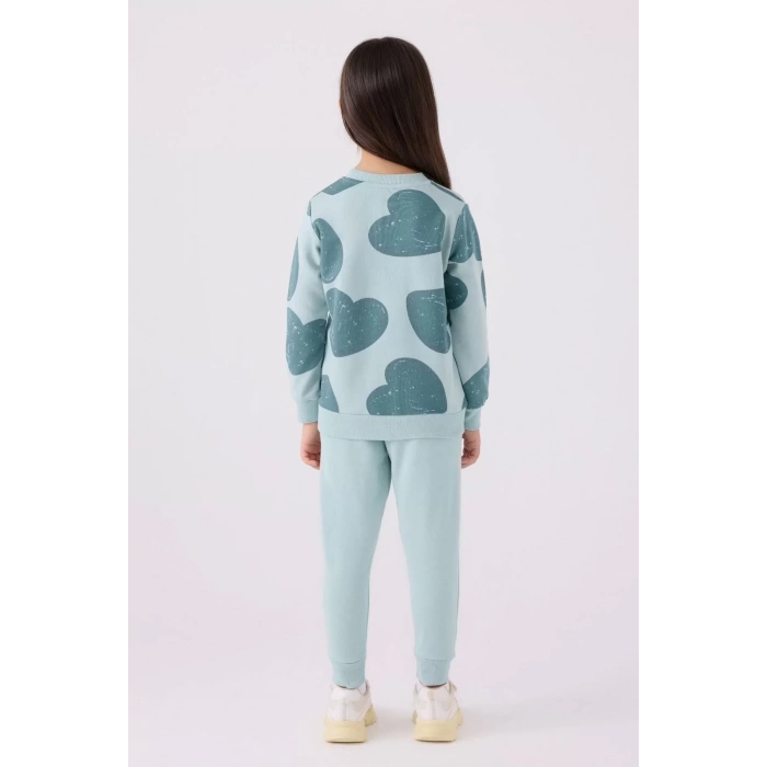 KIZ ÇOCUK EŞOFMAN TAKIM - SU YEŞİLİ