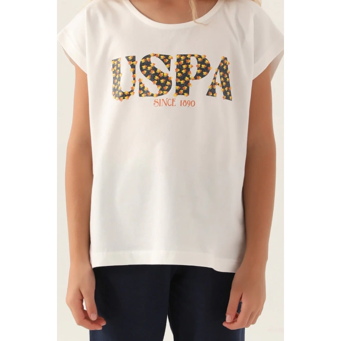 KIZ GARSON BERMUDA TAKIM - KREM LACİVERT