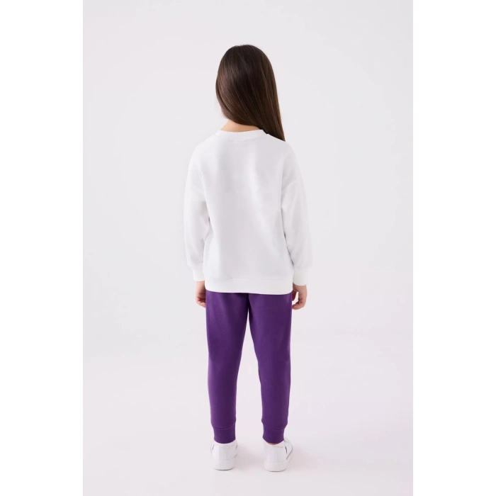 KIZ GARSON EŞOFMAN TAKIMI - KREM