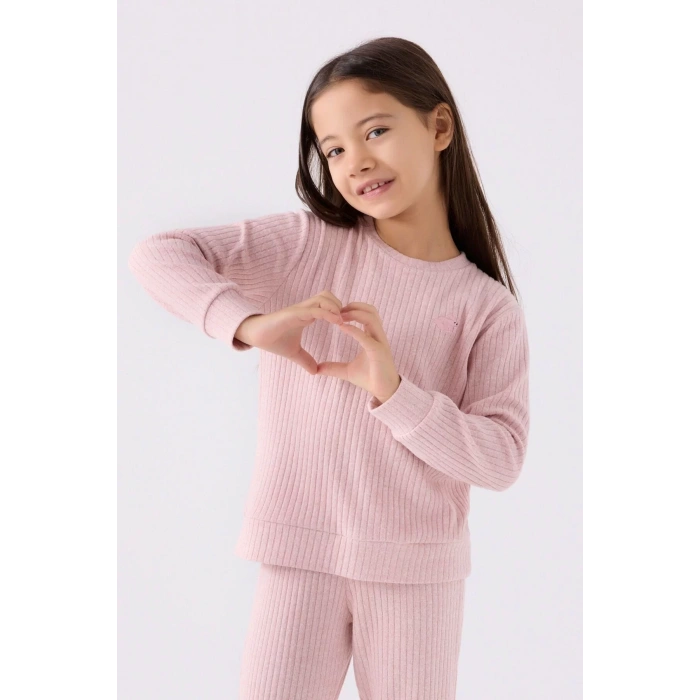 KIZ İKİLİ TAKIM - RETRO PEMBE