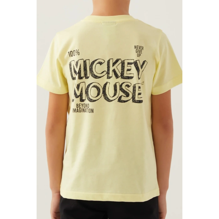 MICKEY MOUSE ERKEK ÇOCUK BERMUDA TAKIM - AÇIK SARI